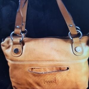 FOSSIL LEATHER HANDBAG